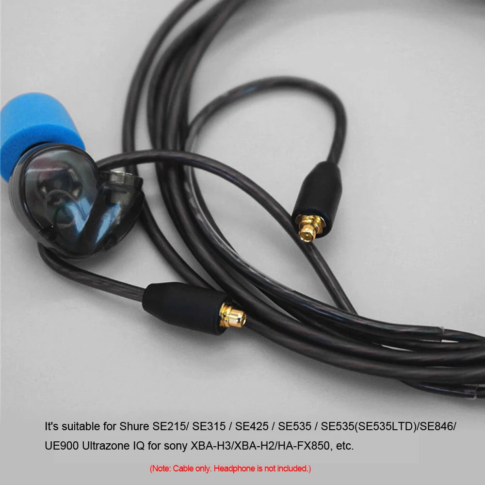 MMCX Replacement Audio Cable 3.5mm for Shure SE215 SE535 Earphone Replacement Cable Qst