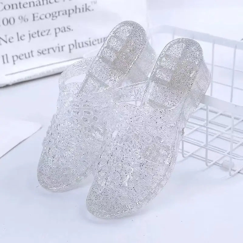 Women's Transparent Jelly Sandals – Non-Slip Casual Slides Women's Jelly Sandals Qst