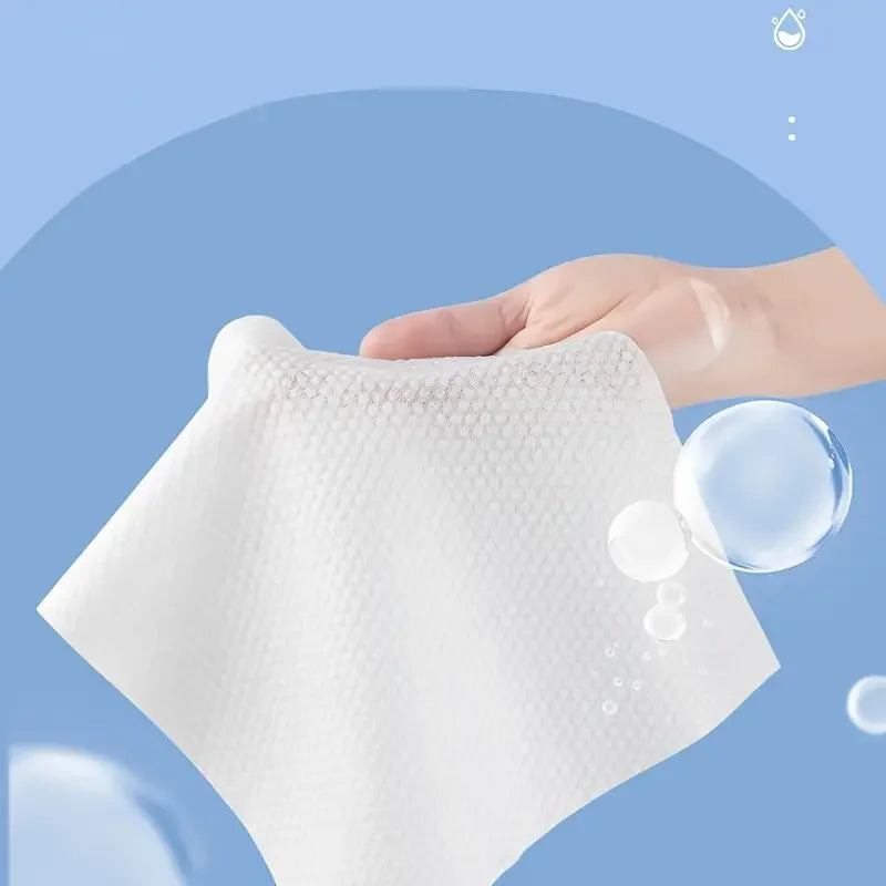 100-Count Disposable Face Towels – Soft Non-Woven Washcloths Disposable Face Towels Qme
