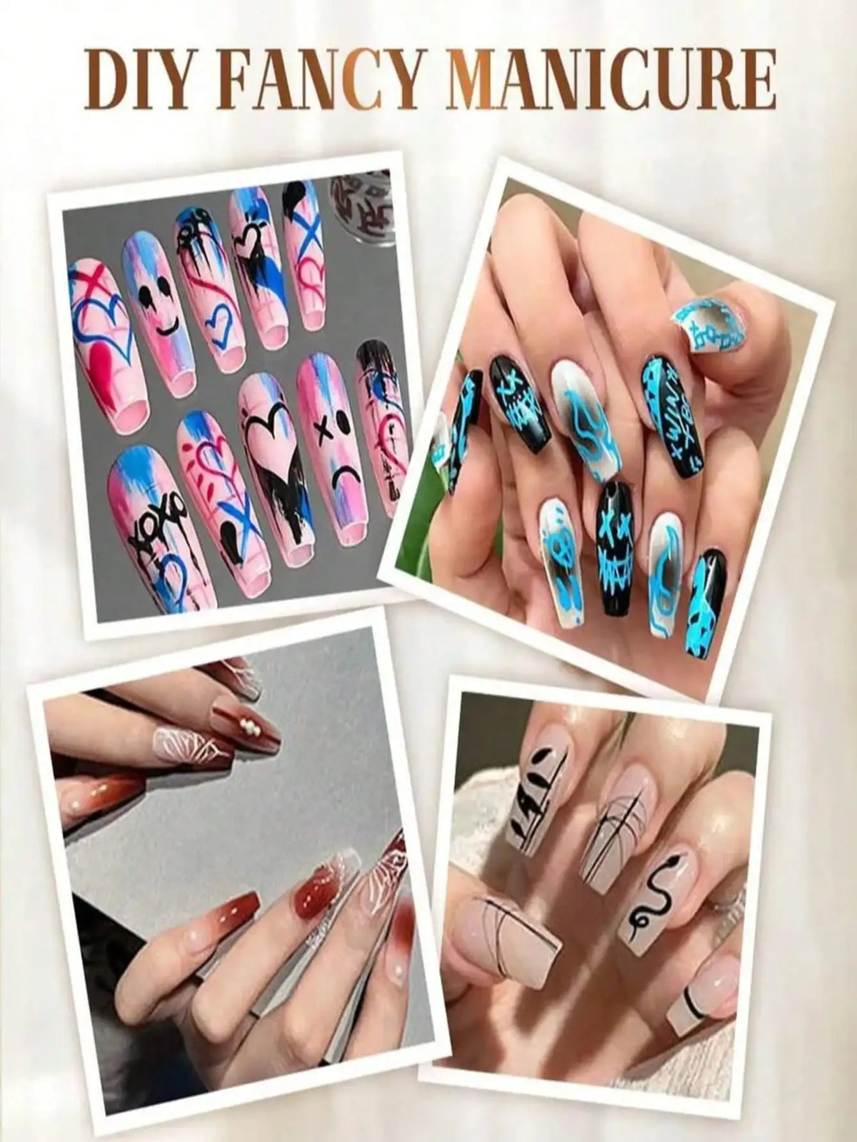 12-Piece 3D Nail Art Pen Set – DIY Drawing & Decoration Markers Nail Art Pen Set Qme