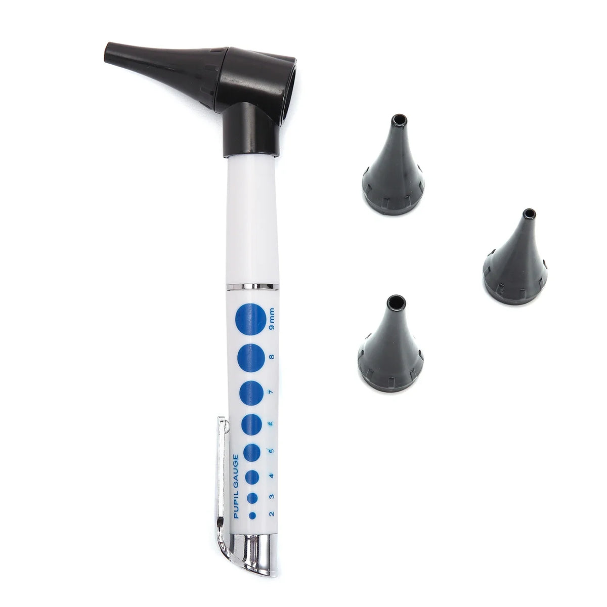 LED Otoscope Ear Inspection Set – 3X Magnification, 4 Tips LED Otoscope Set Qst Simple-White light