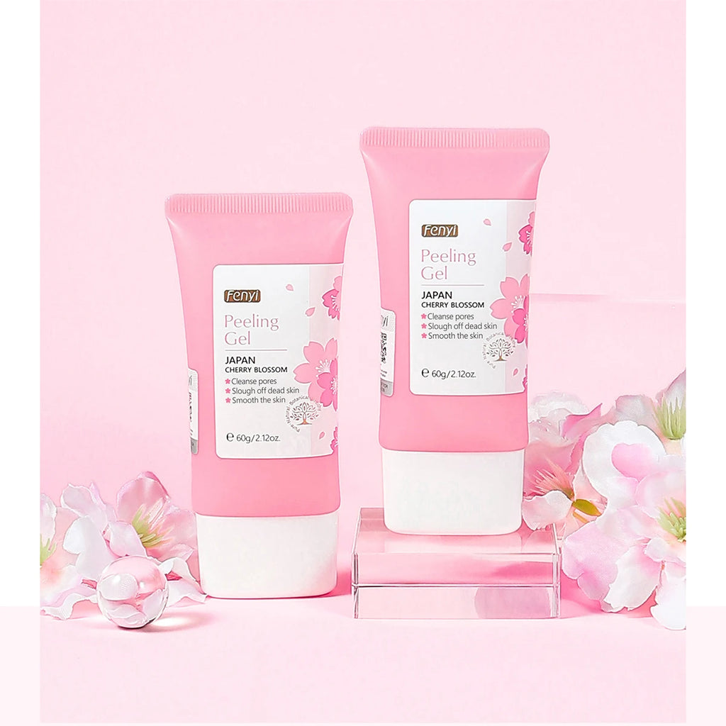 Cherry Blossom Exfoliating Gel – Face & Body Scrub 60g Facial Exfoliating Gel Qst