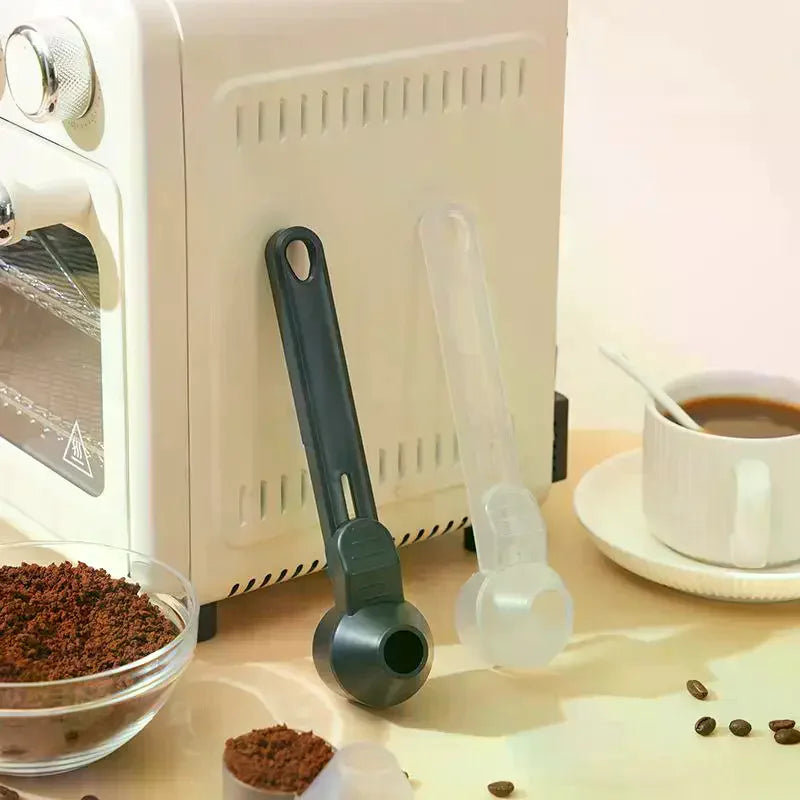 Spill-Proof Coffee Measuring Scoop with Sliding Funnel Coffee Measuring Scoop Qme