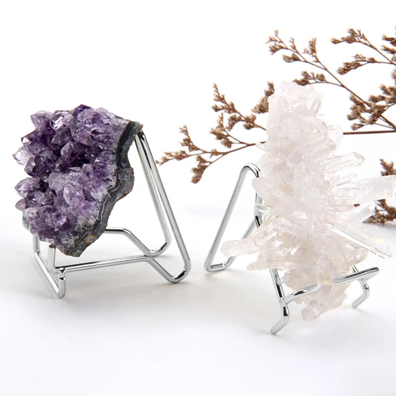 Metal Mineral Display Stand for Crystals, Rocks & Agate Mineral Display Stand Qst