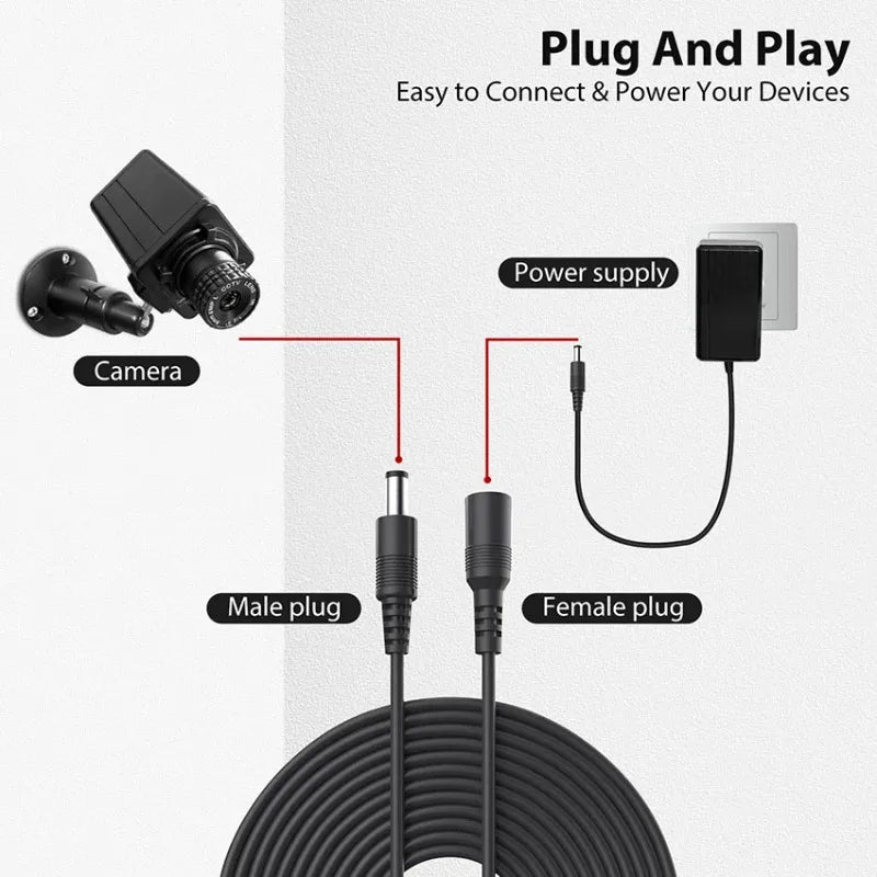 Truck 4-Way Reverse Camera Video Monitor Extension Cable Camera Extension Cable Qme