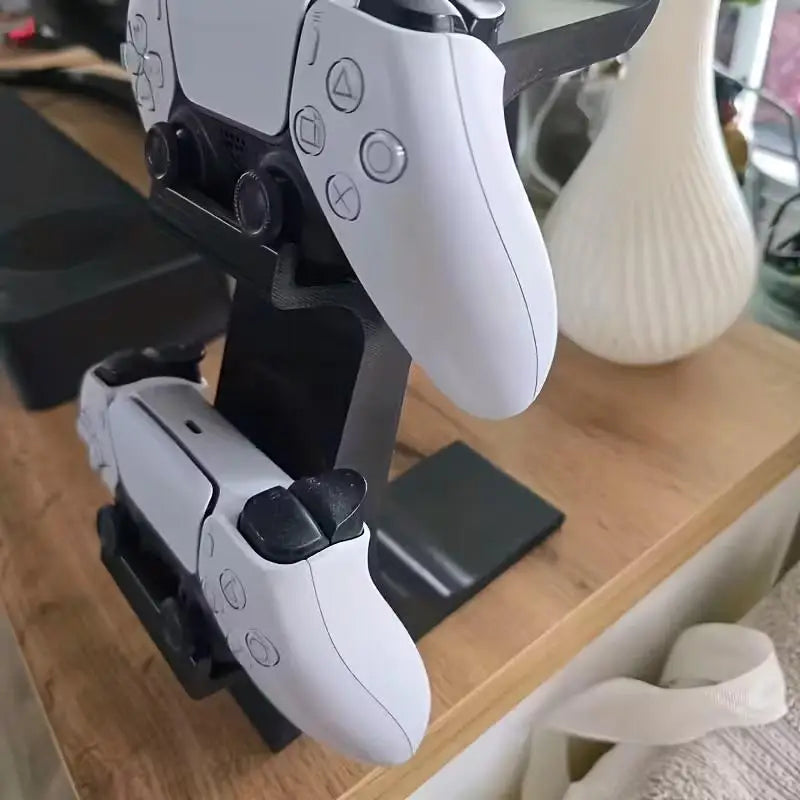 3-in-1 Gaming Controller Stand, Headset Holder & Organizer Gaming Desk Organizer Qme