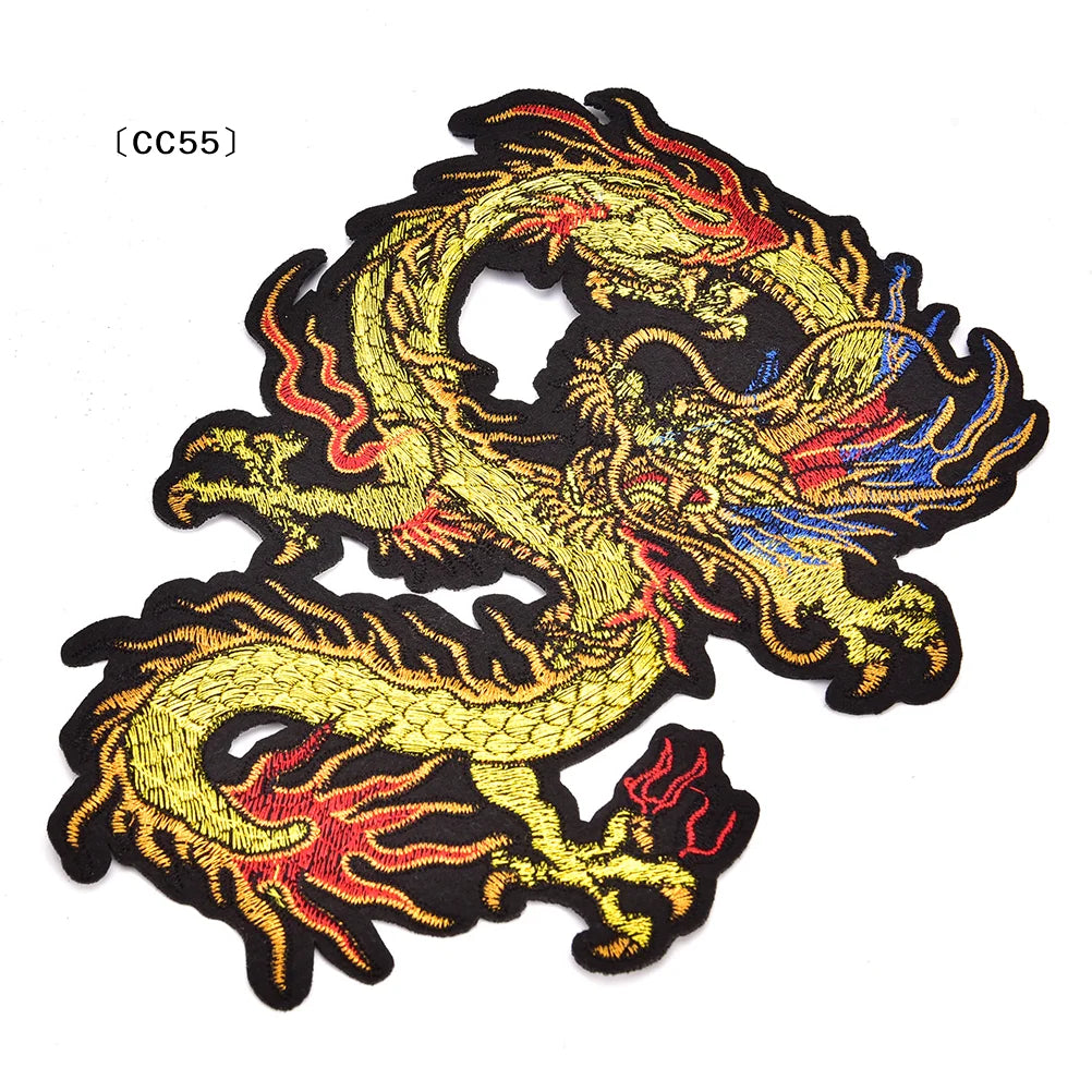 Dragon Embroidery Iron-On Patch – Applique for Jacket & Coat Embroidery Patch Qst