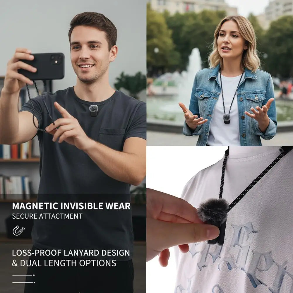 Magnetic Neck Strap for DJI Mic Mini 2 & Mic 2 Mount Bracket Microphone Accessory Qme
