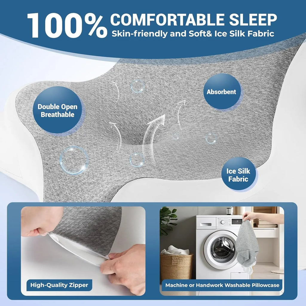 Ergonomic Memory Foam Reading Pillow – Bed Wedge Back Support Bed Wedge Pillow Qst