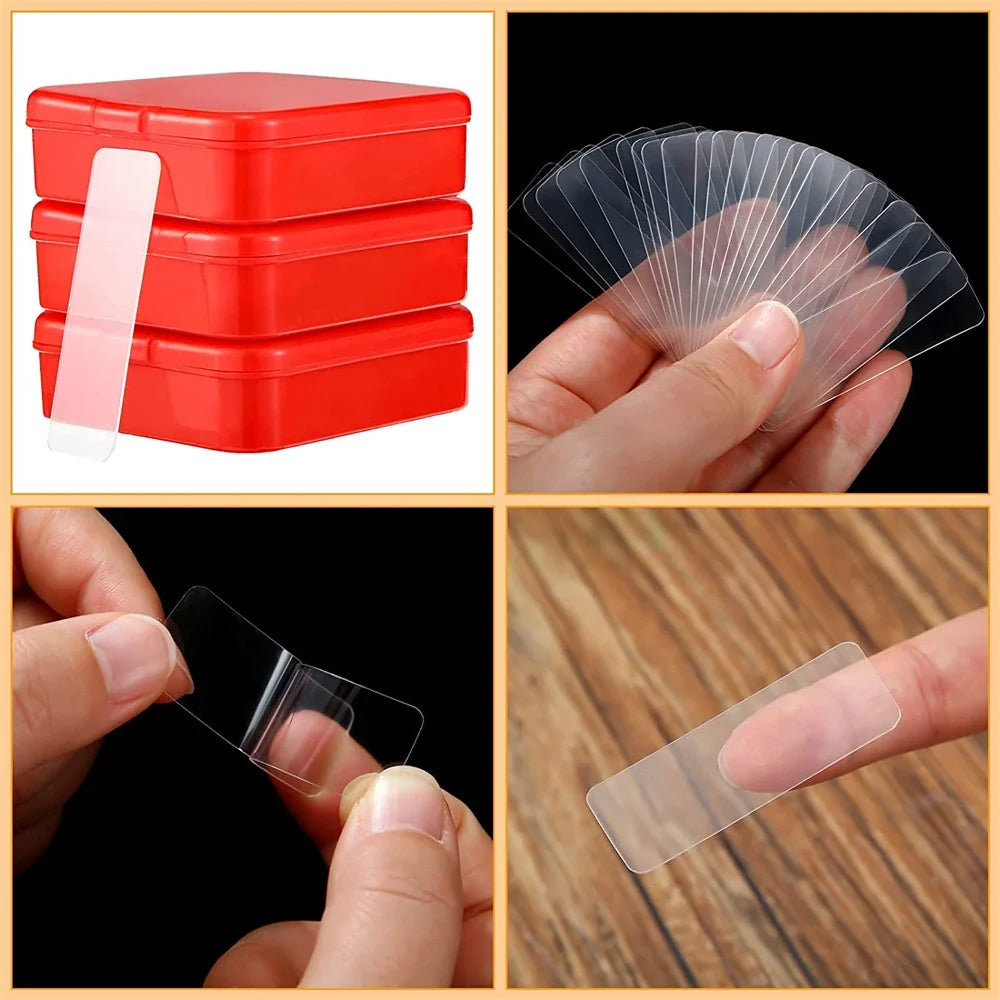 TFAAI Reusable Double-Sided Adhesive Tape Squares | 60 Pack Mounting Adhesive Tape Qme