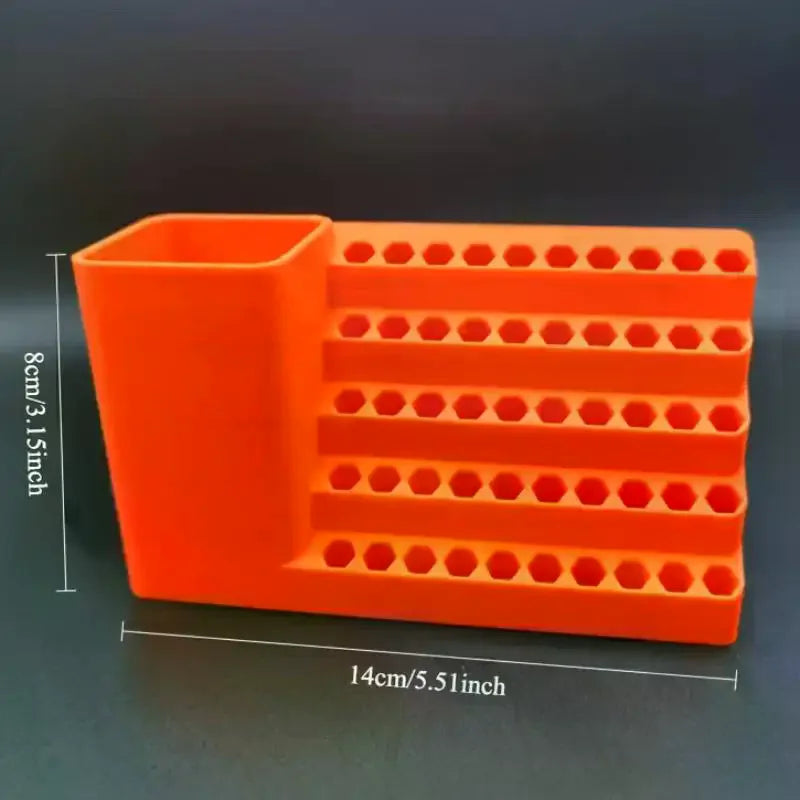 Aluminum Screwdriver Bit Organizer – Hex Shank Holder Stand Bit Organizer Stand Qme