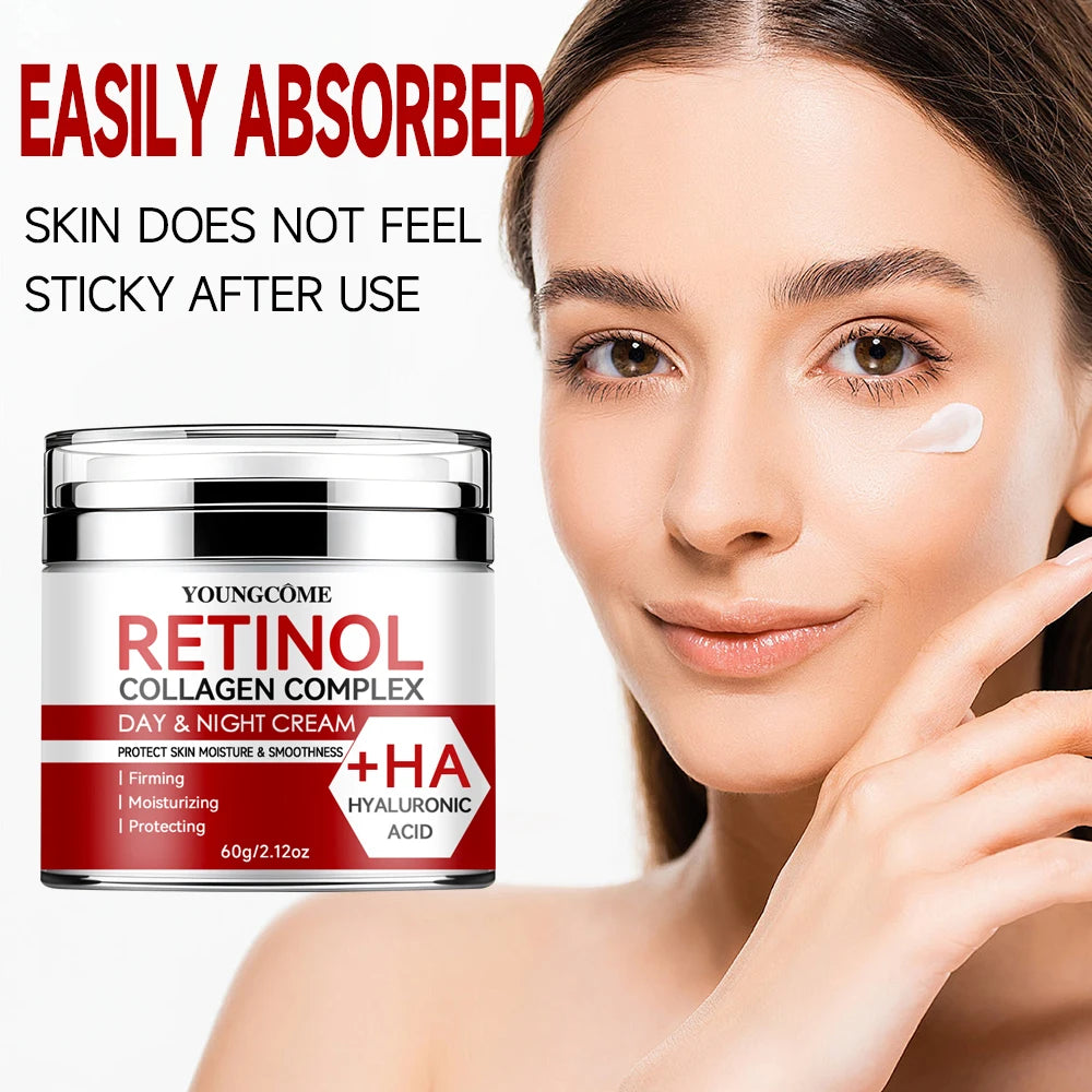 YOUNGCOME Retinol Collagen Face Cream – Deep Hydration Facial Moisturizer Cream Qst