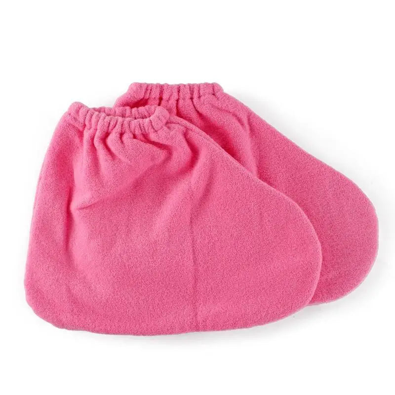 Paraffin Wax Mitts & Booties – Flannel Heat Retention Gloves Paraffin Wax Mitts Qst Foot Pink