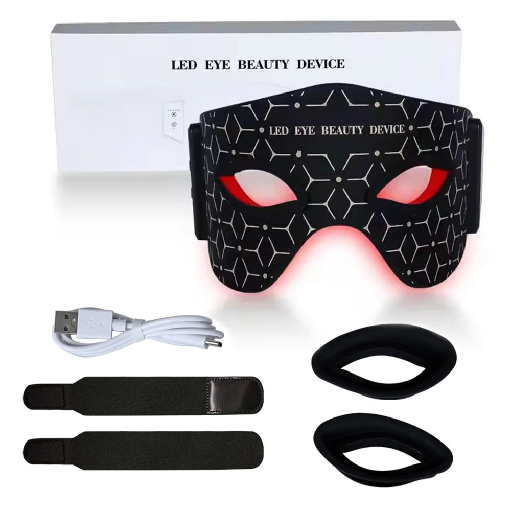 Vilnason LED Eye Mask – 630nm & 850nm Red Light Therapy Device LED Light Therapy Mask Qst