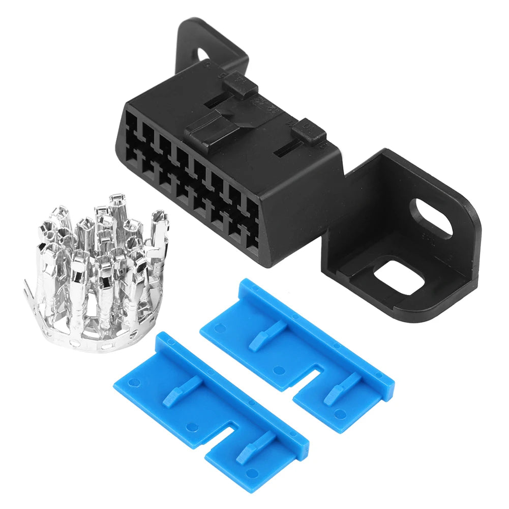 OBD2 16-Pin Female Connector J1962 Adapter Plug Kit 10pcs OBD2 Diagnostic Connector Qst