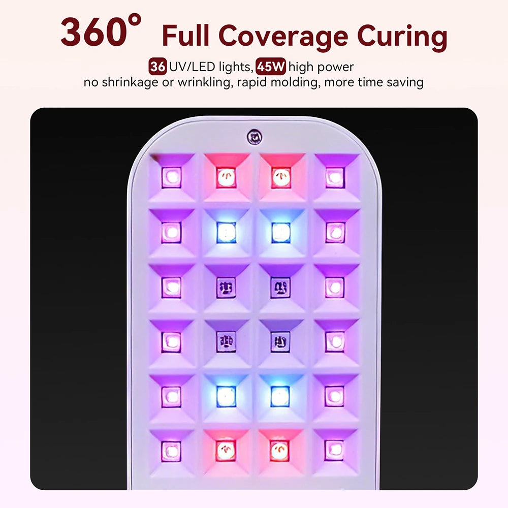 Rotatable UV LED Nail Lamp 36 LEDs 45W Gel Curing Dryer UV LED Nail Lamp Qst