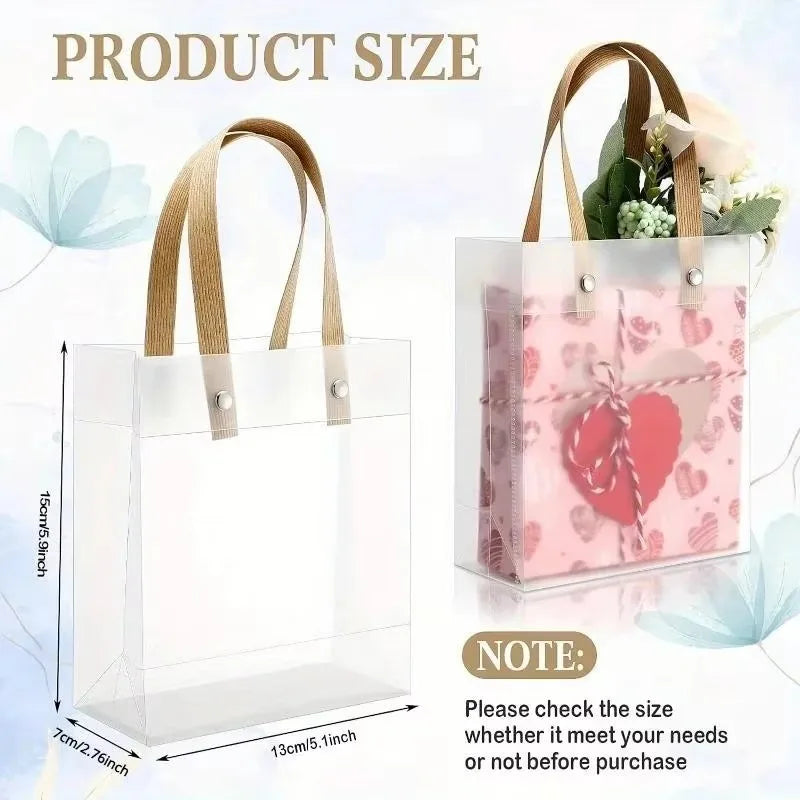 Eco-Friendly Frosted Holiday Gift Bags – 10-Pack Candy Totes Holiday Gift Bags Qme