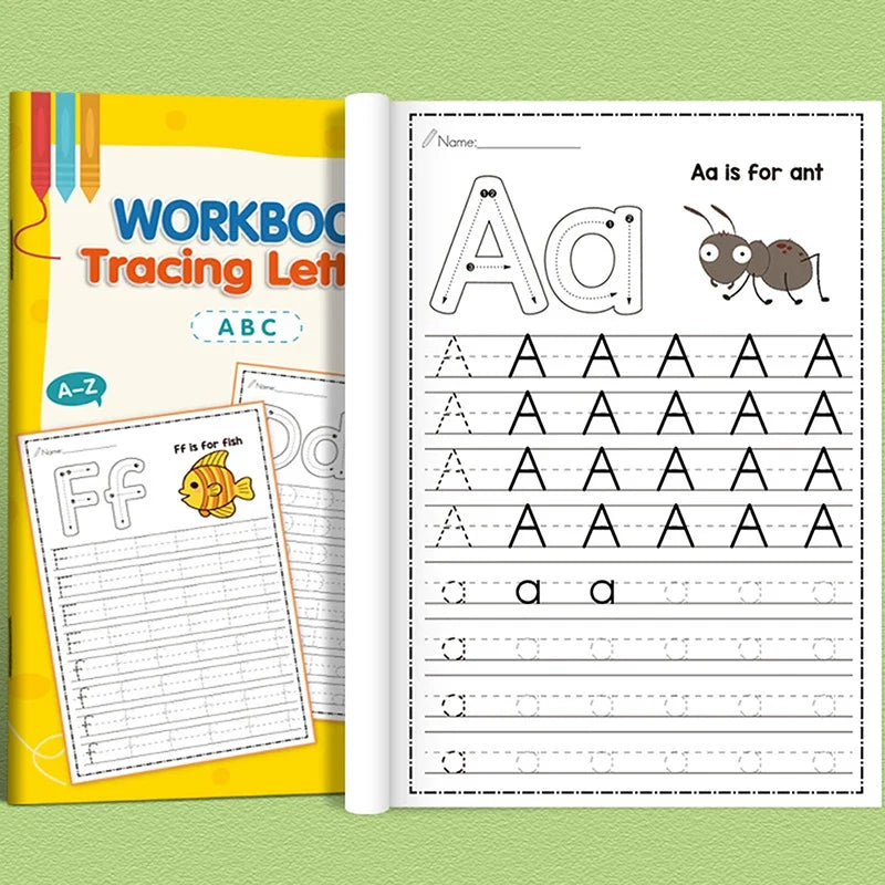 Kids Alphabet Coloring & Handwriting Practice Book – 26 Letters Kids Handwriting Workbook Qme