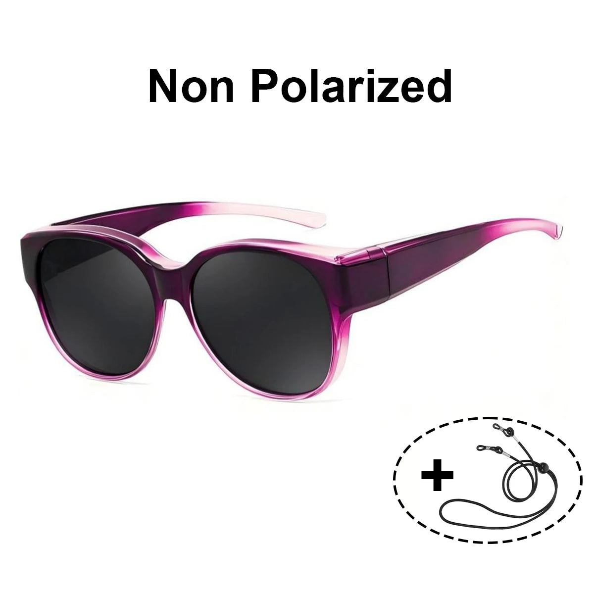 VOPHA Polarized Fit-Over Sunglasses Women UV400 T03 Fit-Over Sunglasses Qst Purple black
