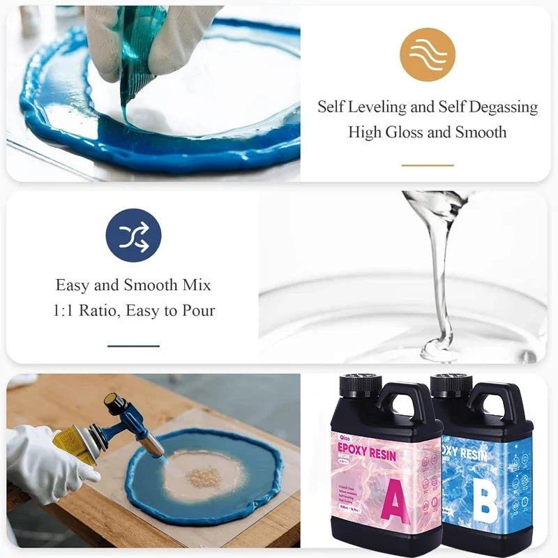 Ultra Clear Heat-Resistant Epoxy Resin Kit – Coasters & Crafts Epoxy Resin Kit Qme