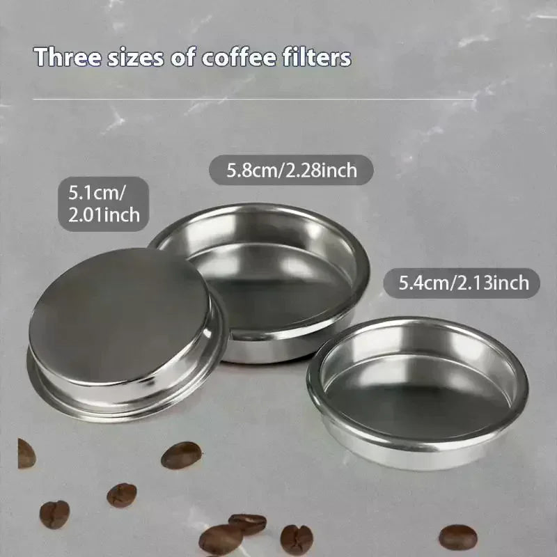 Stainless Steel Blind Filter Bowl 51mm 54mm Espresso Backwash Espresso Filter Accessory Qme