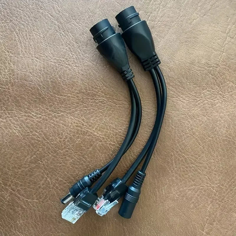 10-Pack Passive POE Splitter Injector RJ45 Cables for IP Cameras POE Splitter Cables Qme