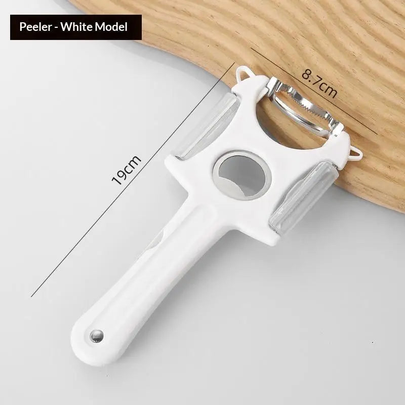 5-in-1 Stainless Steel Fruit & Vegetable Peeler Tool Vegetable Peeler Qme A2