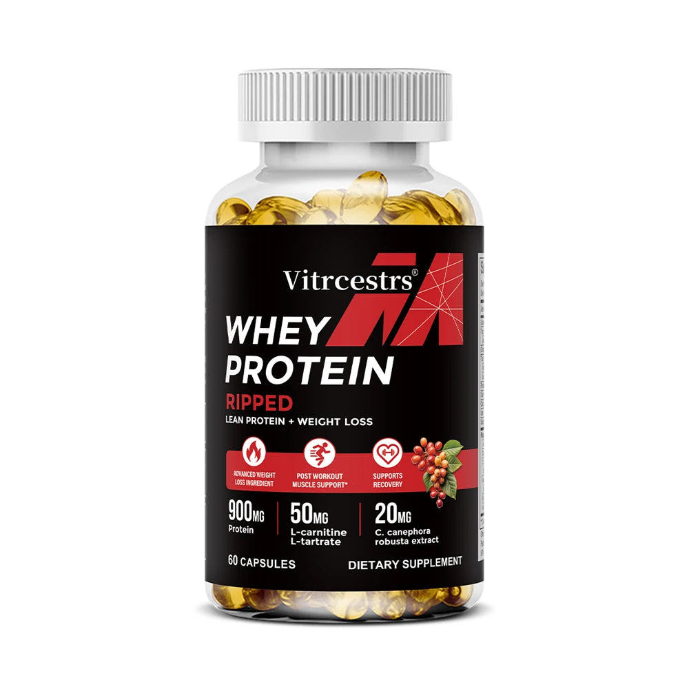 ZENVITALIZE Whey Protein Capsules 900mg – Muscle Support Protein Supplement Qst 60 count-1 bottle