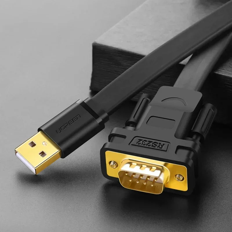 RS232 to USB Flat Cable Converter – Win10, Win8, Mac & Server USB Serial Adapter Qme