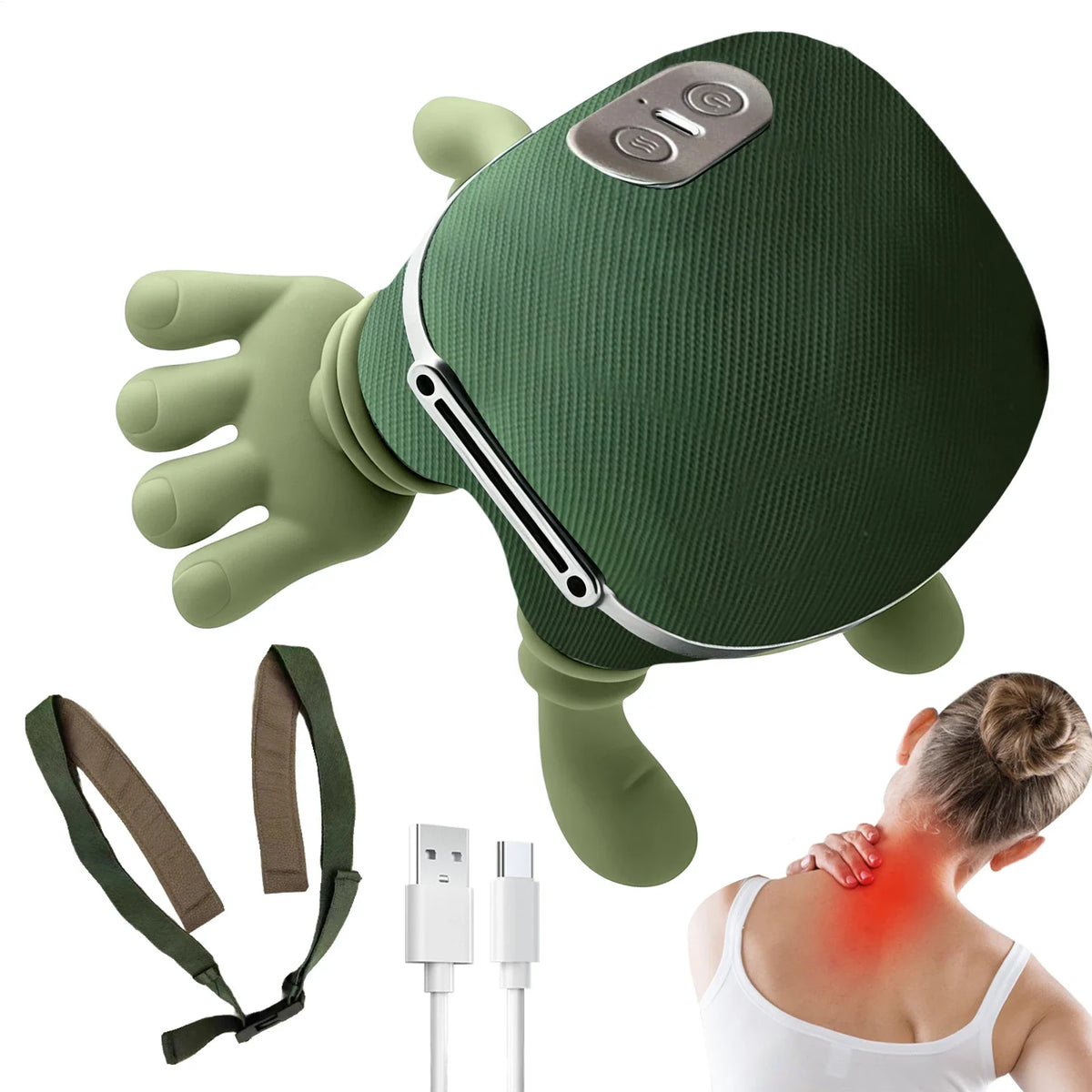 Neck & Shoulder Kneading Massager Shawl | 3-Level Modes Neck Shoulder Massager Qme
