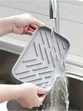 Silicone Sink Splash Guard & Faucet Handle Drip Tray Silicone Drip Tray Qme M