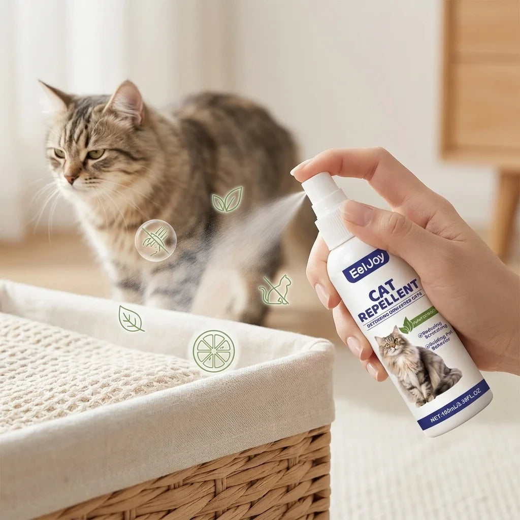 Cat Repellent Spray – Furniture & Plant Scratch Deterrent Cat Repellent Spray Qme