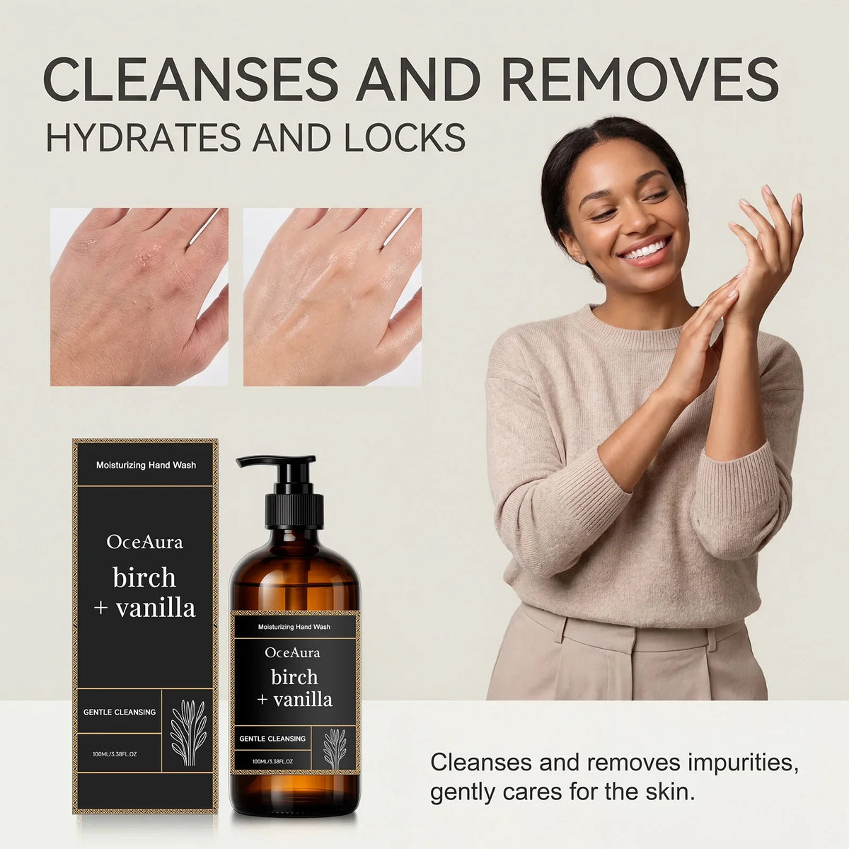 Vanilla Extract Moisturizing Hand Wash – Nourishing Liquid Soap Liquid Hand Soap Qme