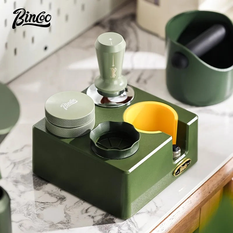 BINCOO 51/58mm Coffee Tamper & Distributor Set with Storage Base Espresso Tamper Set Qst