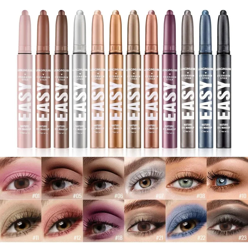 Waterproof Eyeshadow Pencil Stick – Matte & Pearlescent, 24 Colors Eyeshadow Pencil Qme