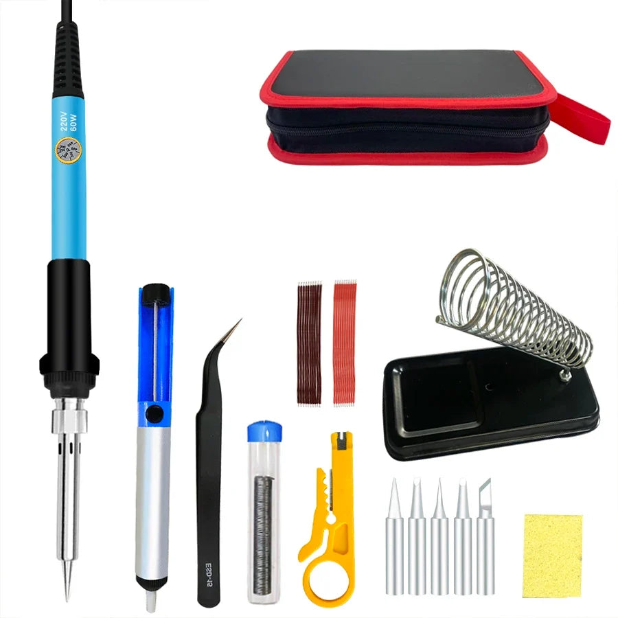 60W Adjustable Temperature Soldering Iron Rework Station Soldering Rework Station Qme 60W set 110V US PLUG