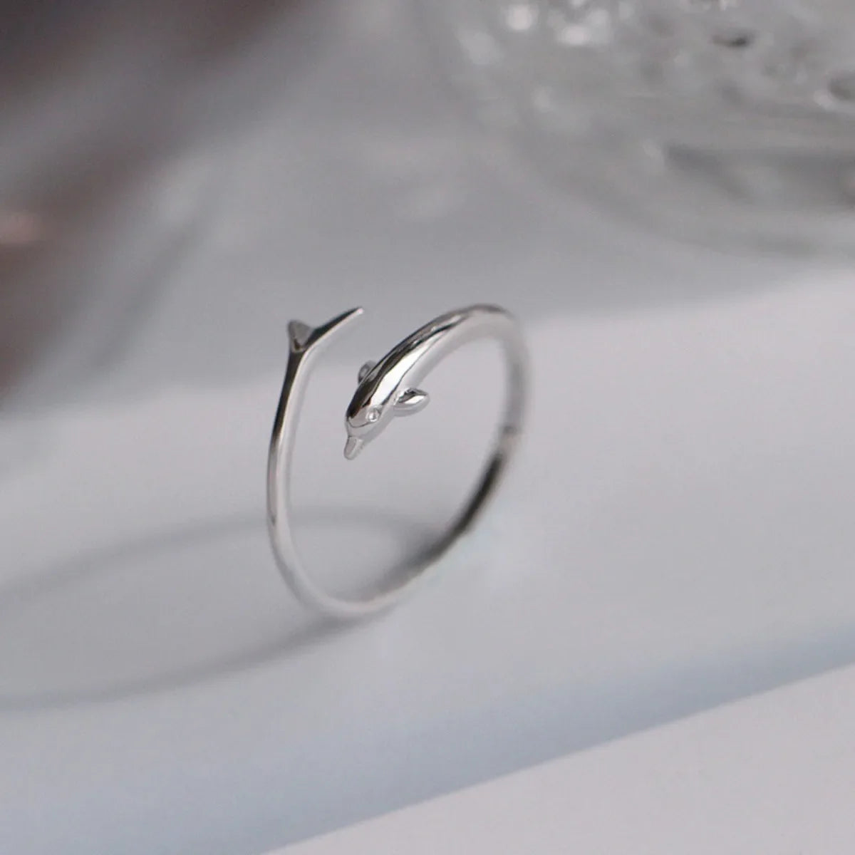 Dolphin Charm Adjustable Ring – Trendy Women's Jewelry 2025 Charm Ring Qme