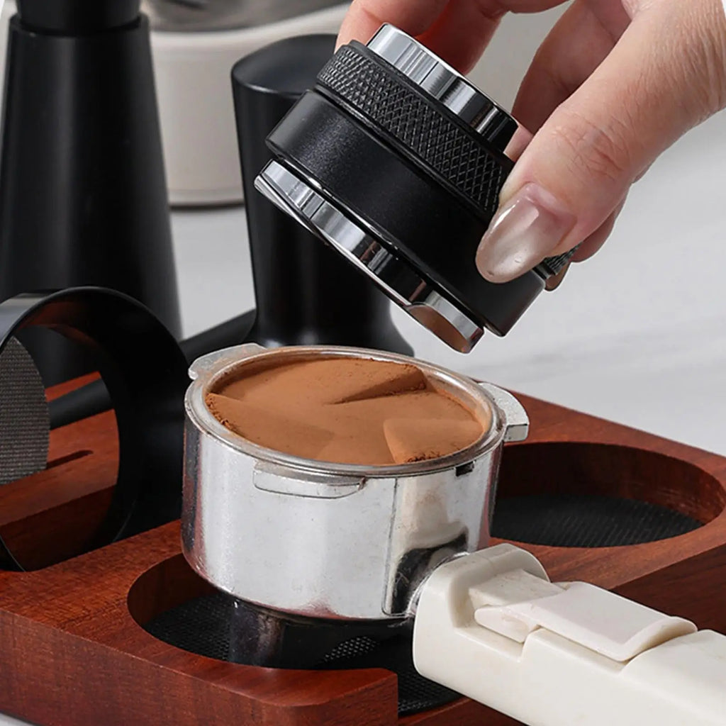 7-Piece Universal Coffee Tamping Station & Distribution Tool Set Coffee Tamping Set Qme