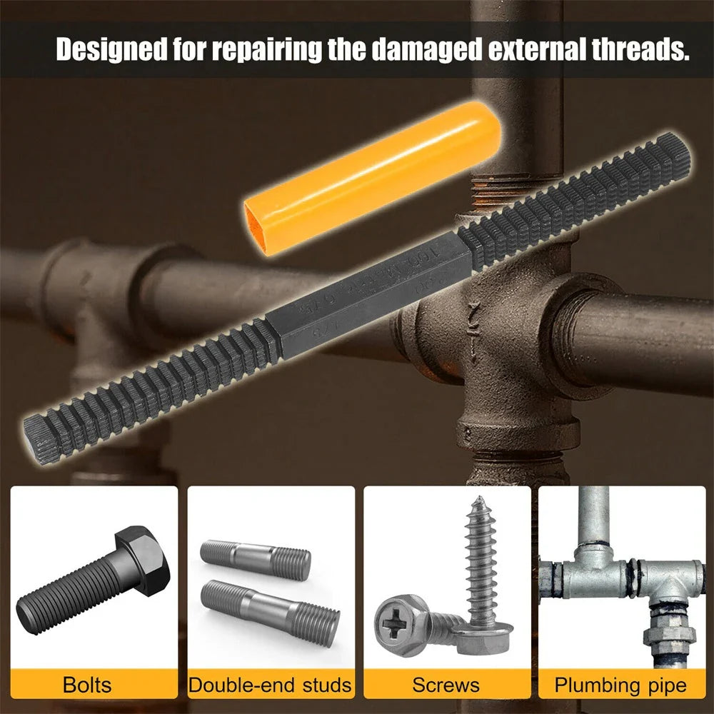 Carbide Metric Thread Repair File 0.75mm – Restore Damaged Threads Thread Repair File Qme