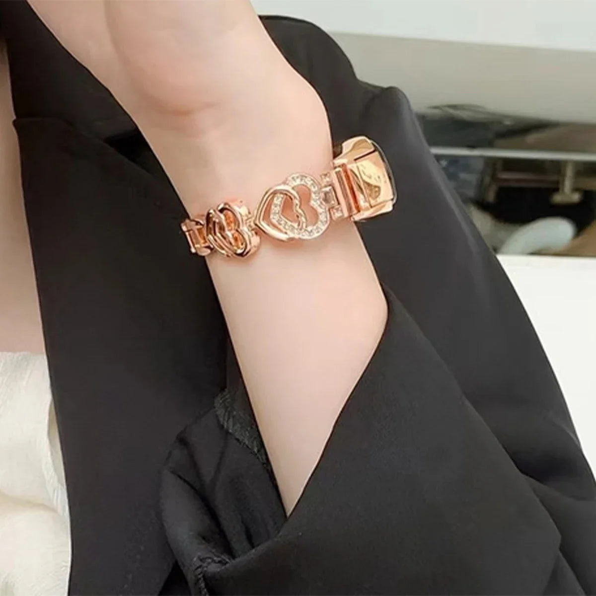 Xiaomi Mi Band 8 7 6 5 4 3 Love Heart Metal Fashion Strap Smartwatch Band Qme