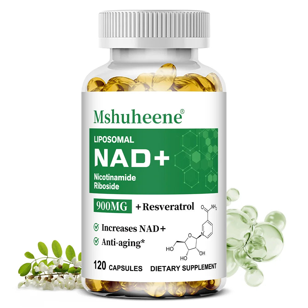 NAD+ Booster Capsules with Trans-Resveratrol & Quercetin | 60/120ct NAD+ Supplement Capsules Qst