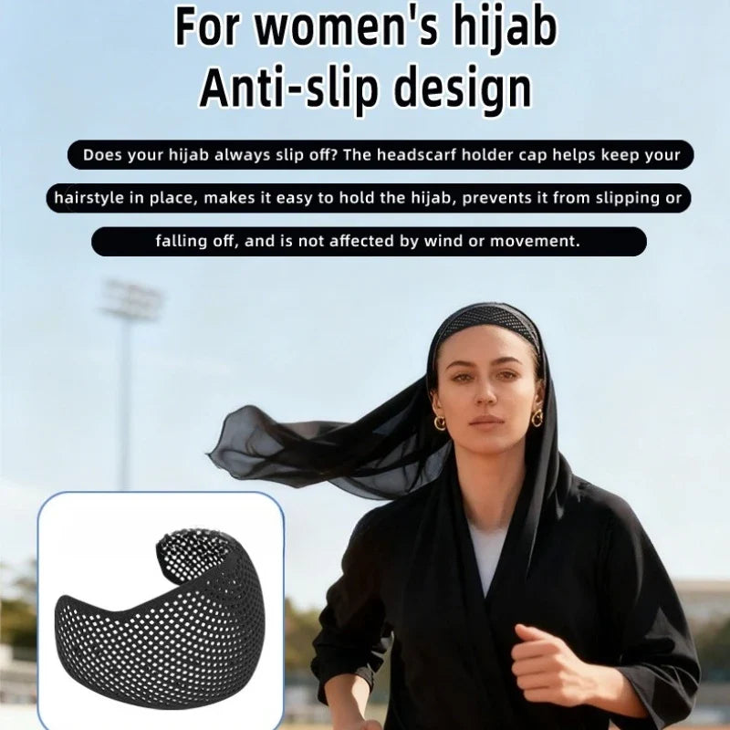 Women's Non-Slip Breathable Nylon Head Cap & Headscarf Women's Head Cap Qme