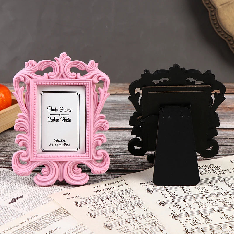 Vintage Floral Wedding Photo Frame – Resin Desktop Picture Frame Decorative Photo Frame Qst
