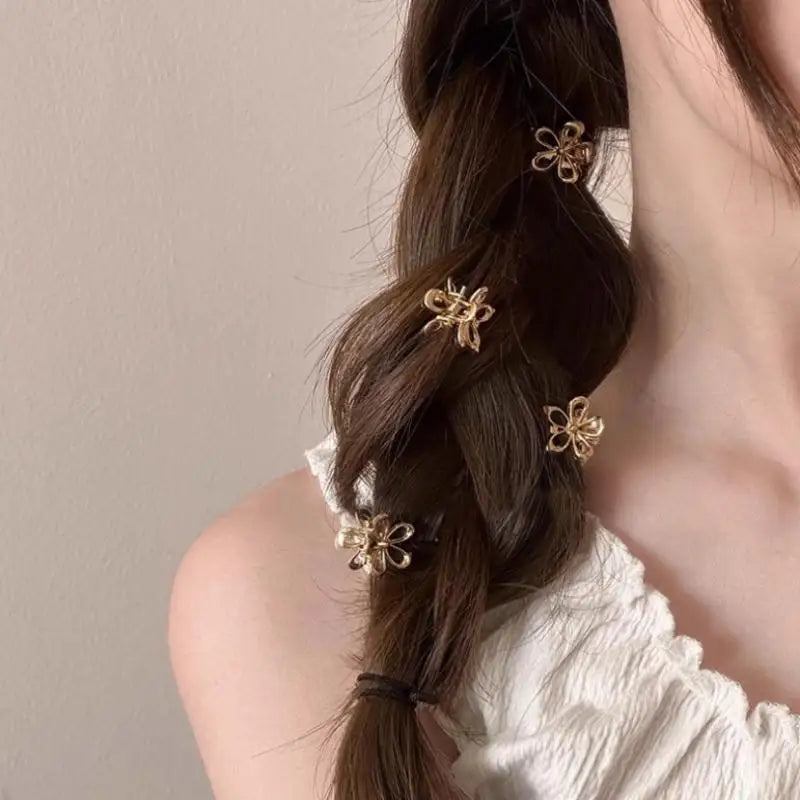Mini Metal Hair Claw Clips Gold Silver Flower Butterfly Hair Claw Clips Qme