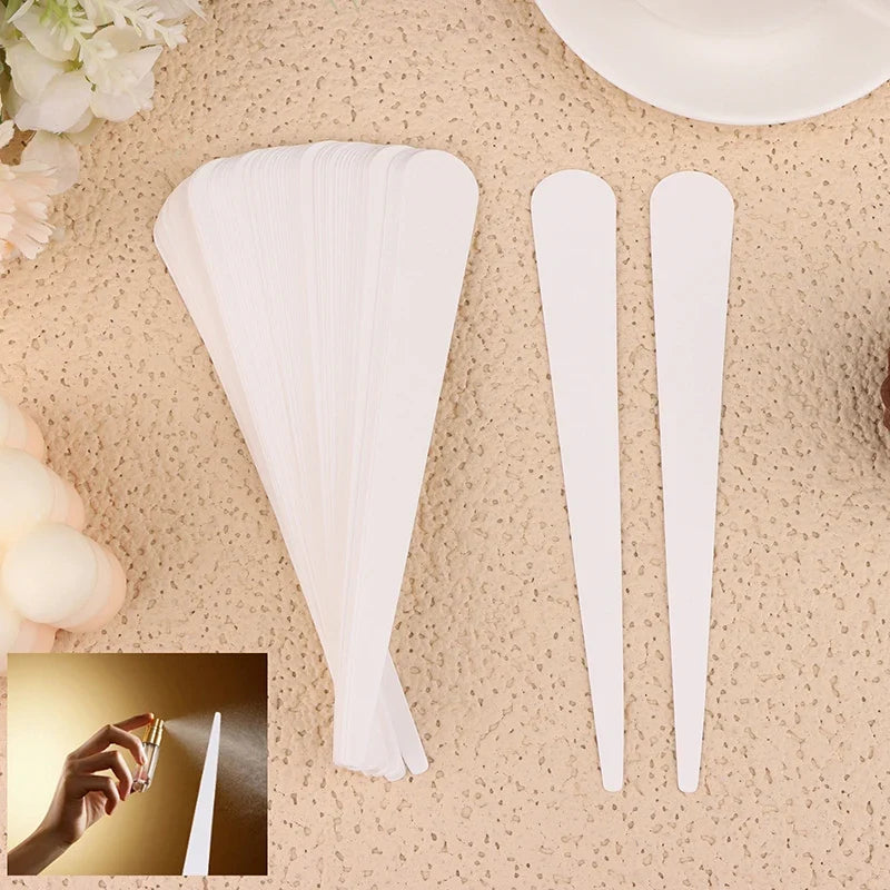 Perfume Testing Strips 100pc | Pointed-End Paper Testers Fragrance Testing Strips Qme