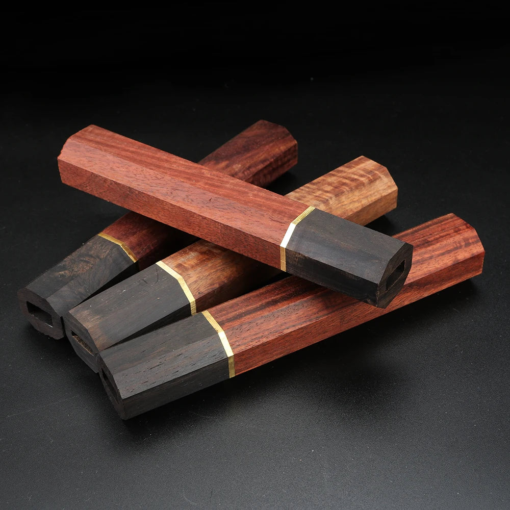 XUAN FENG Sandalwood Octagonal Handle Fixed Blade Knife Fixed Blade Knife Qst