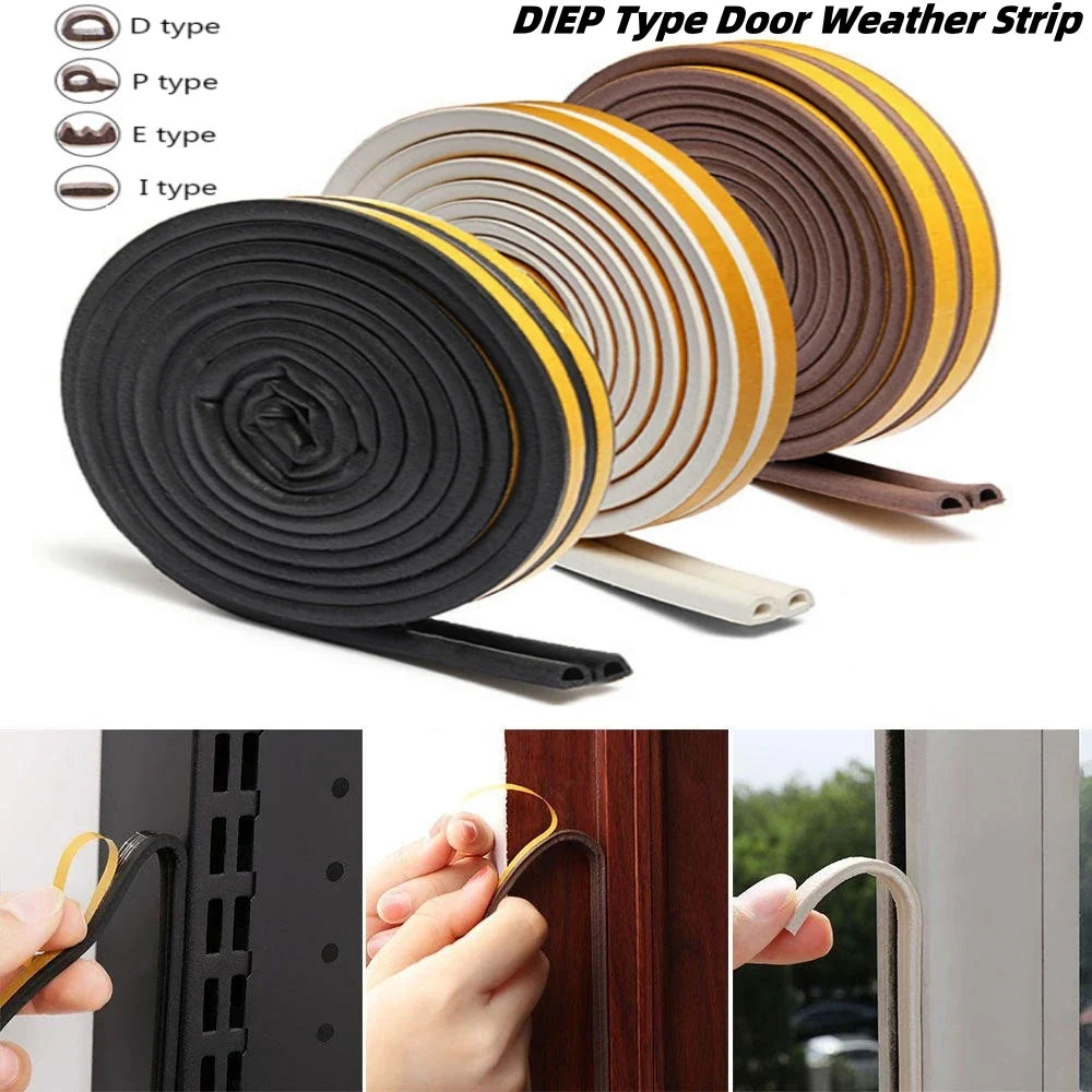 Self-Adhesive Rubber Foam Door & Window Weather Seal Tape Weather Seal Tape Qme