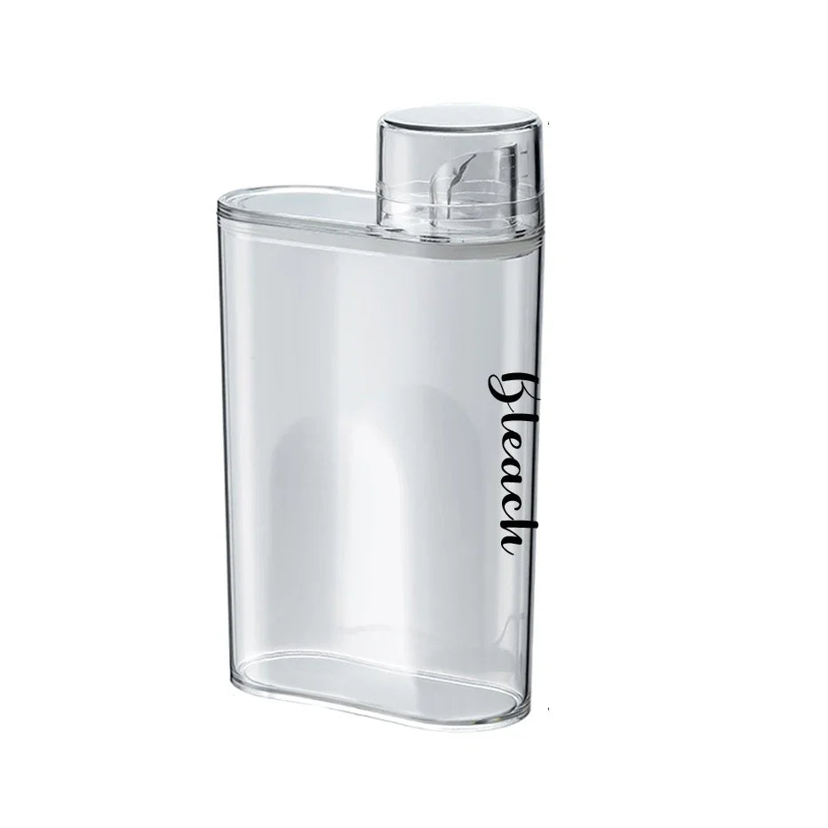 Clear Laundry Detergent Dispenser Bottle – Sealed Storage Tank Laundry Dispenser Bottle Qme Clear-bleach