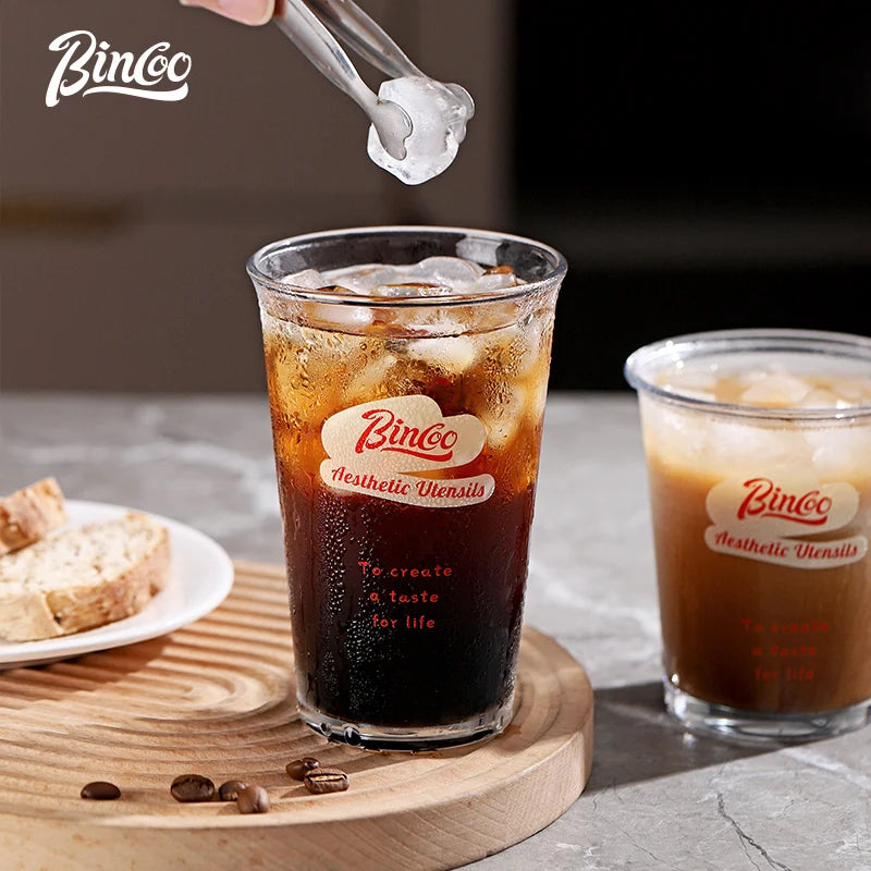 Bincoo 300ml Iced Coffee Glass – Clear Highball Tumbler Coffee Glass Tumbler Qst