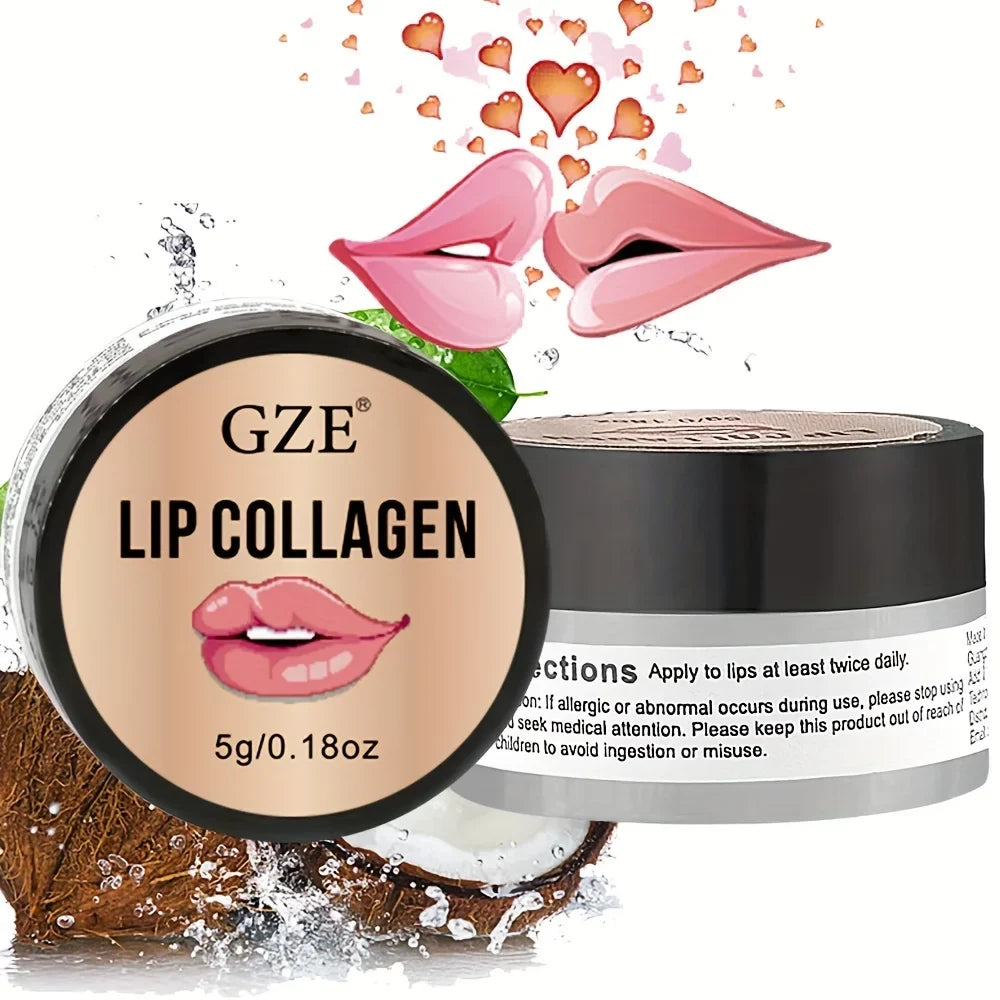 GZE Lip Sleeping Mask – Collagen, Coconut & Castor Oil Overnight Lip Mask Qme